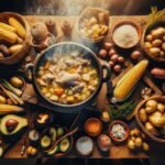 Preparación de ajiaco con papas: receta tradicional colombiana